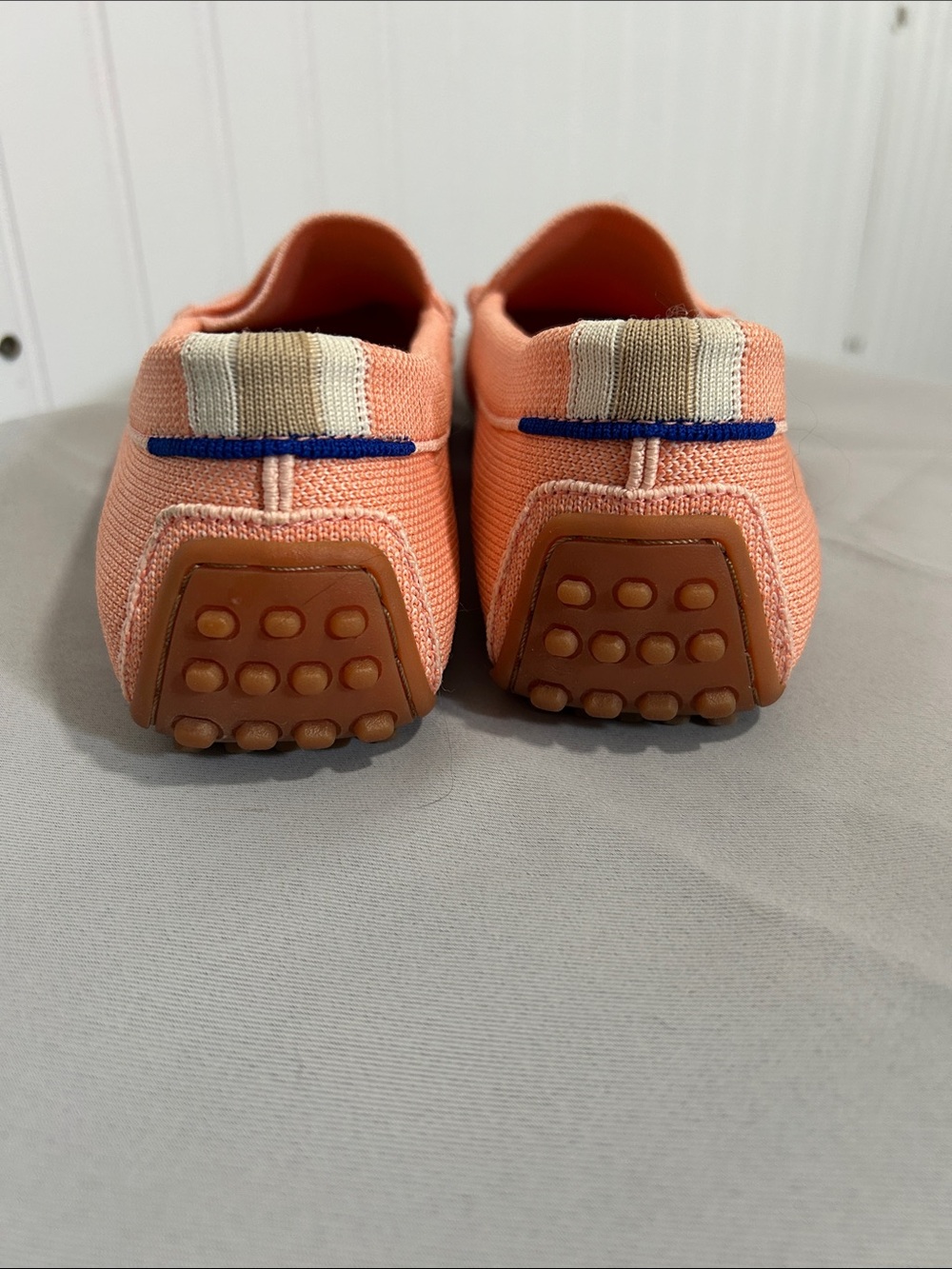 Rothy's Coral/Peach Knit “The Daily Driver” Loafers  Sz: 8 - Picture 3 of 10